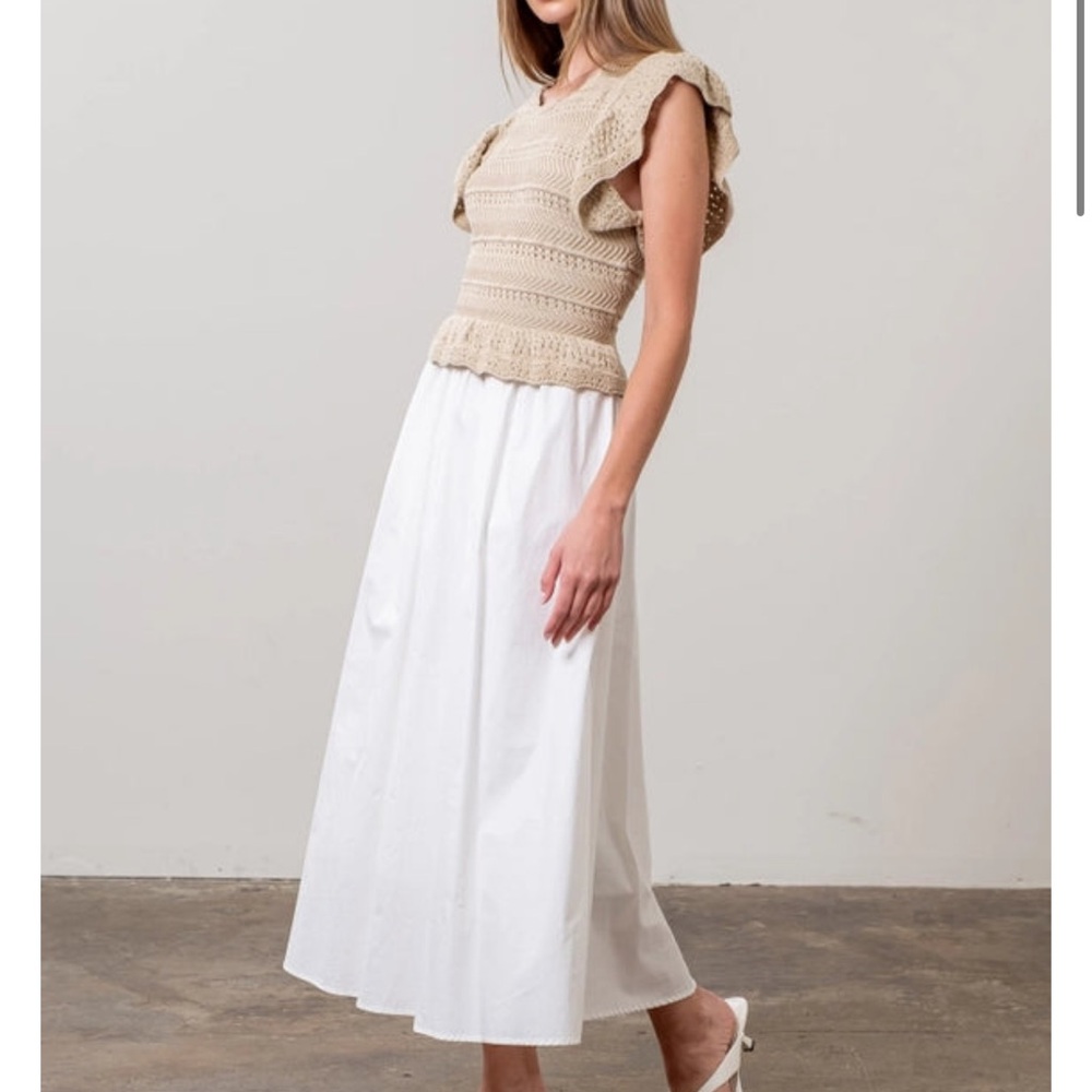 NWT Moon River Crochet Top MIDI Dress Size S Boho - Picture 4 of 15